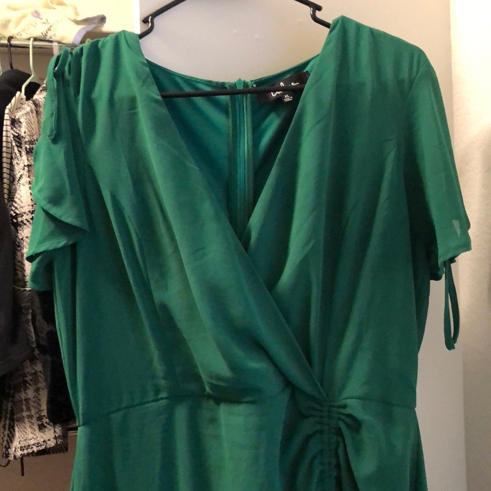 Green midi dress
